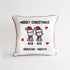 Christmas Stick Figure Cushion - 2 People/Pets